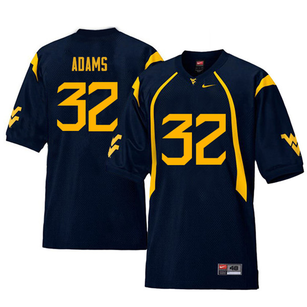 NCAA Men's Jacquez Adams West Virginia Mountaineers Navy #32 Nike Stitched Football College Retro Authentic Jersey IM23B46ZL